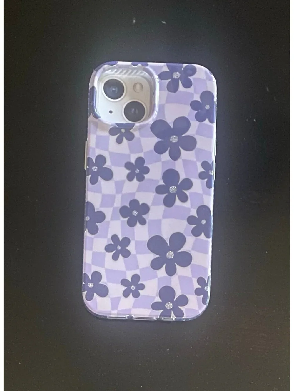 Onn Case for iPhone 16e/15/14/13 Purple Checkered Floral